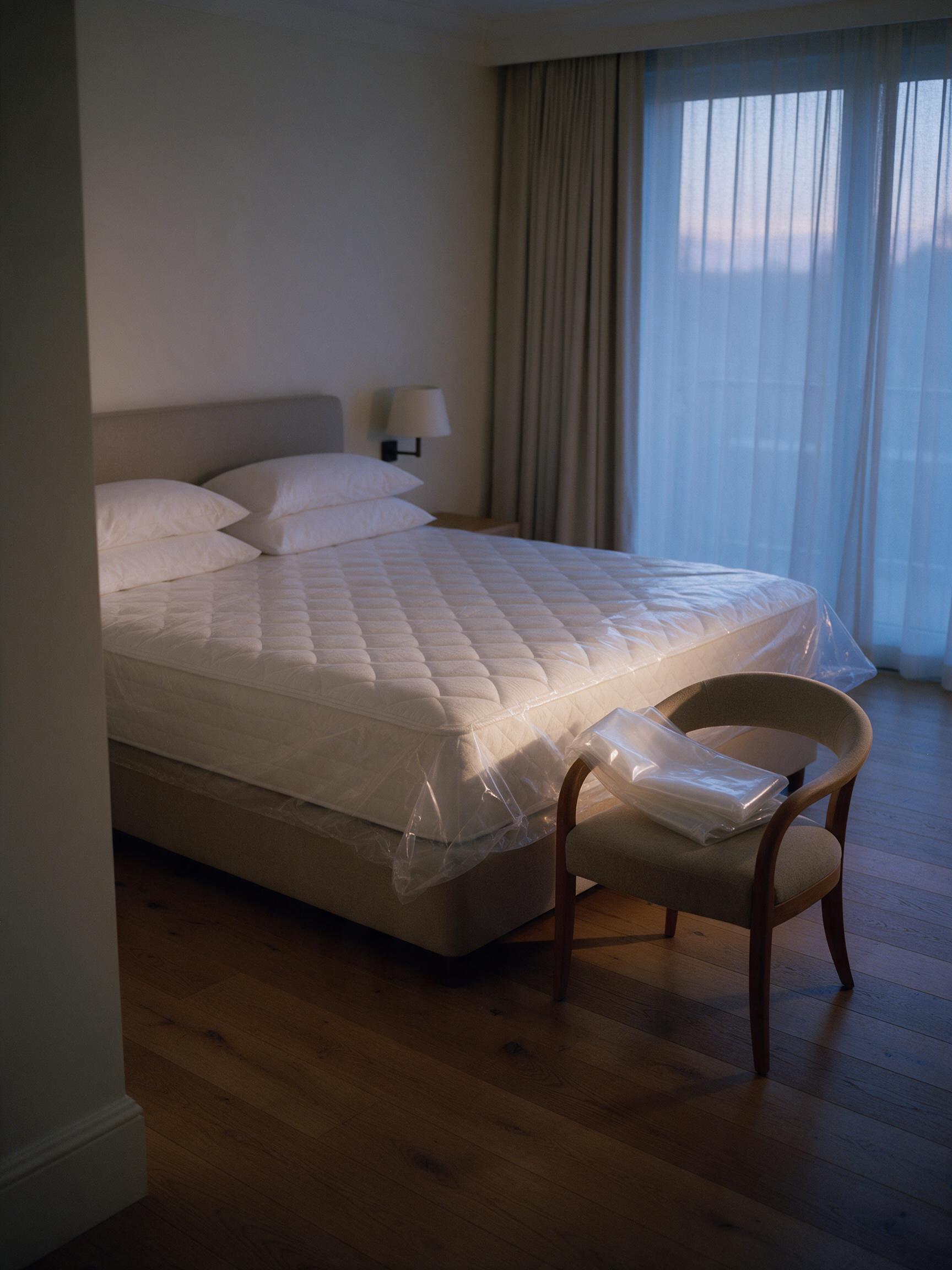 Colchón de desarrollo propio Maravillas Contract listo para instalar en una habitación de hotel
